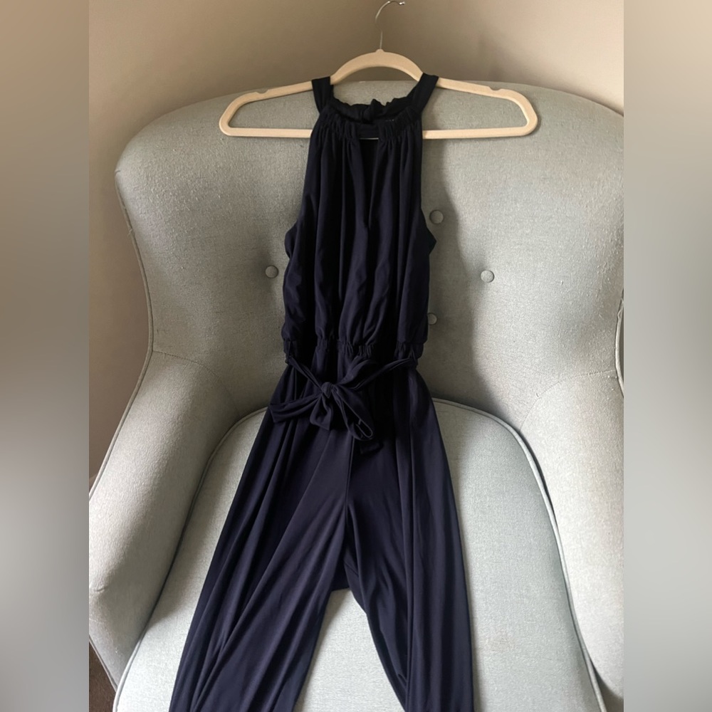 Women’s formal navy jumpsuit